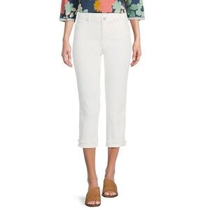 NWT $59 Code Bleu SOHO High Rise Straight Leg Capri – Bright White